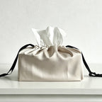 CouldNook Satin Tassel Tissue Box - Aesthetic Luxe Storage Bag