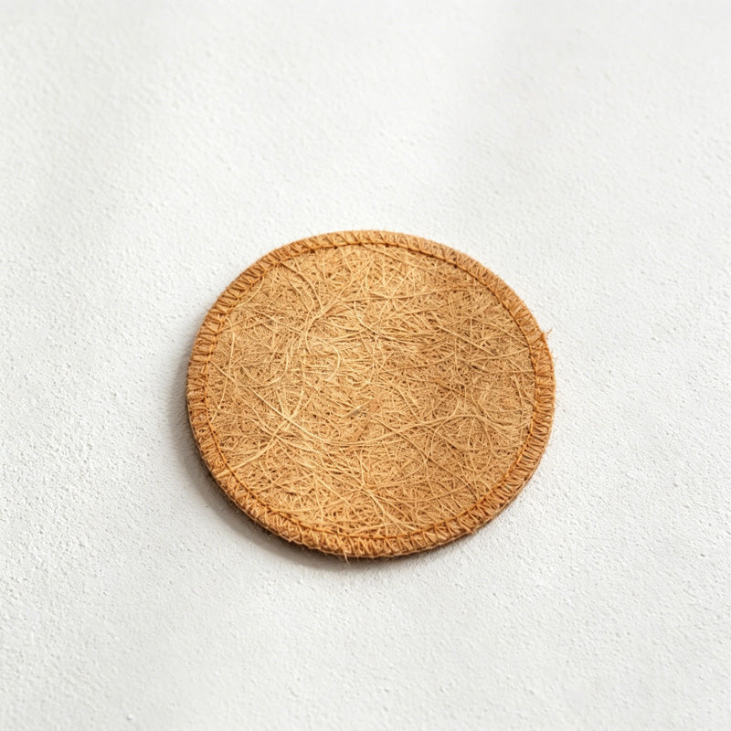 CouldNook Natural Coir Woven Tea Coaster - Rustic Zen Cup Mat