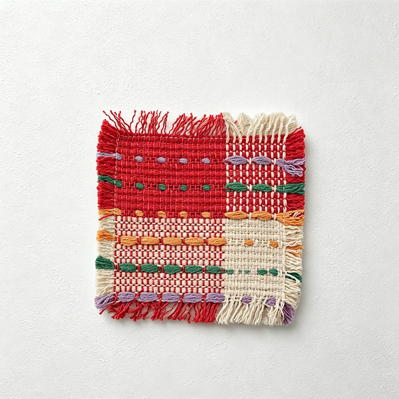CouldNook Tassel Woven Coaster - Aesthetic Nordic Fabric Mat
