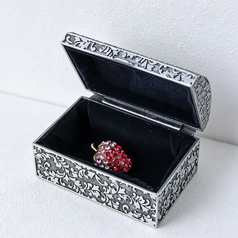 CouldNook Classic Mini Jewelry Box - Aesthetic Metallic Utility Box