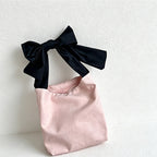 CouldNook Bow Canvas Shopping Bag - Aesthetic Large Capacity Tote
