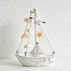 CouldNook Mediterranean Shell Bird Hanging - Coastal Nautical Ornament