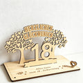 CouldNook Wooden Number Tree Table Sign - Engraved Party Decor