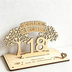 CouldNook Wooden Number Tree Table Sign - Engraved Party Decor