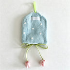 CouldNook Tulip Polka Dot Hand Towel - Aesthetic Hanging Coral Velvet