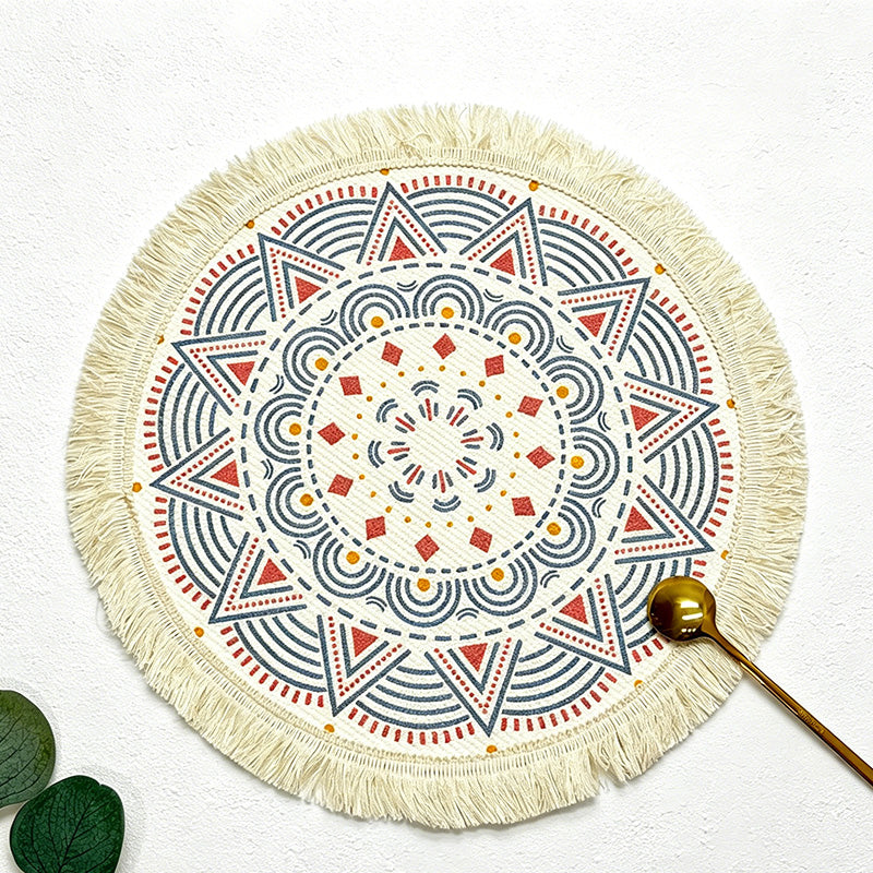 CouldNook Bohemian Tassel Placemat - Aesthetic Woven Table Mat