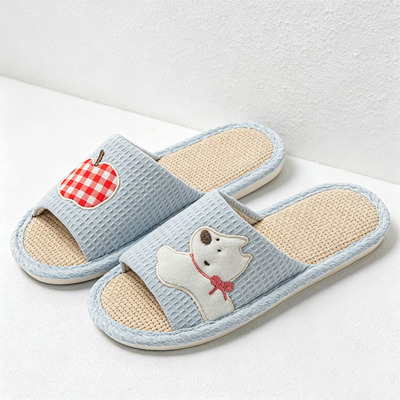 CouldNook Animal Fruit Open Toe Slippers - Cozy Room Display Accent