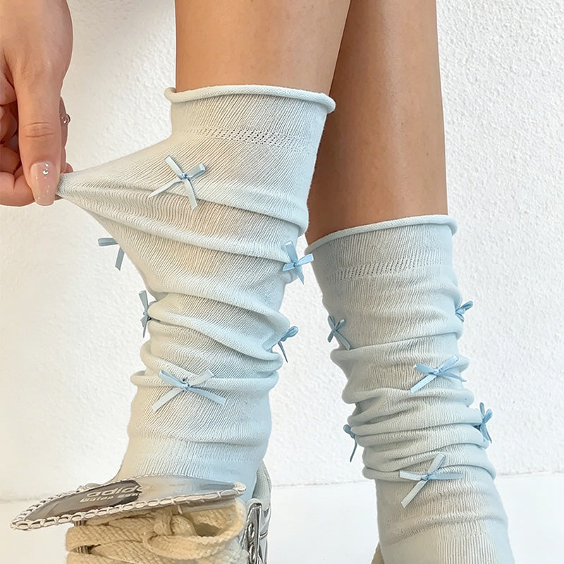 CouldNook Bow Detail Slouch Socks - Everyday Outfit Accent