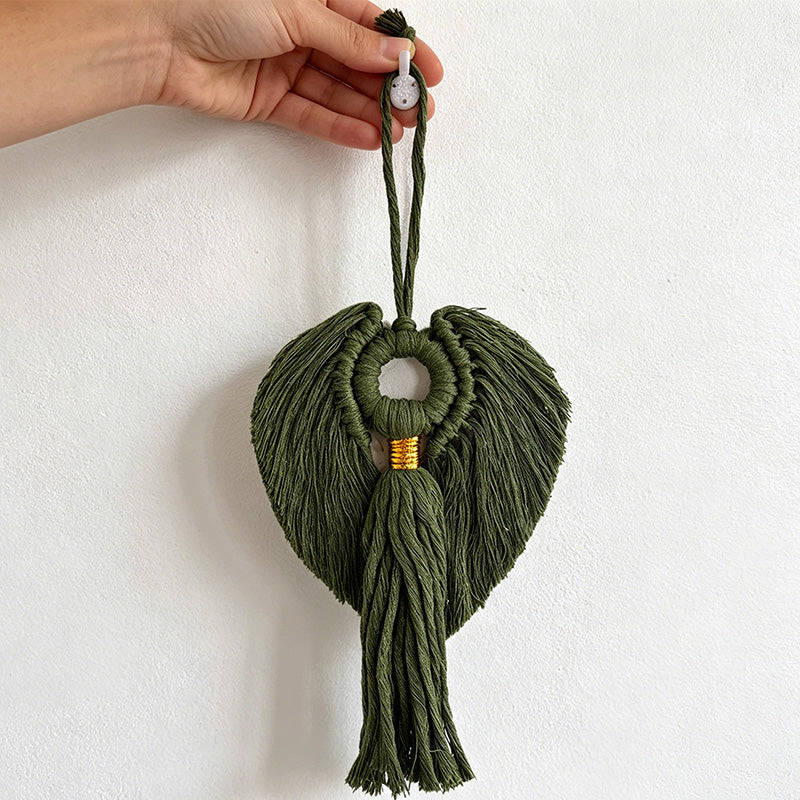 CouldNook Macrame Angel Wing Ornament - Window & Wall Accent Decor