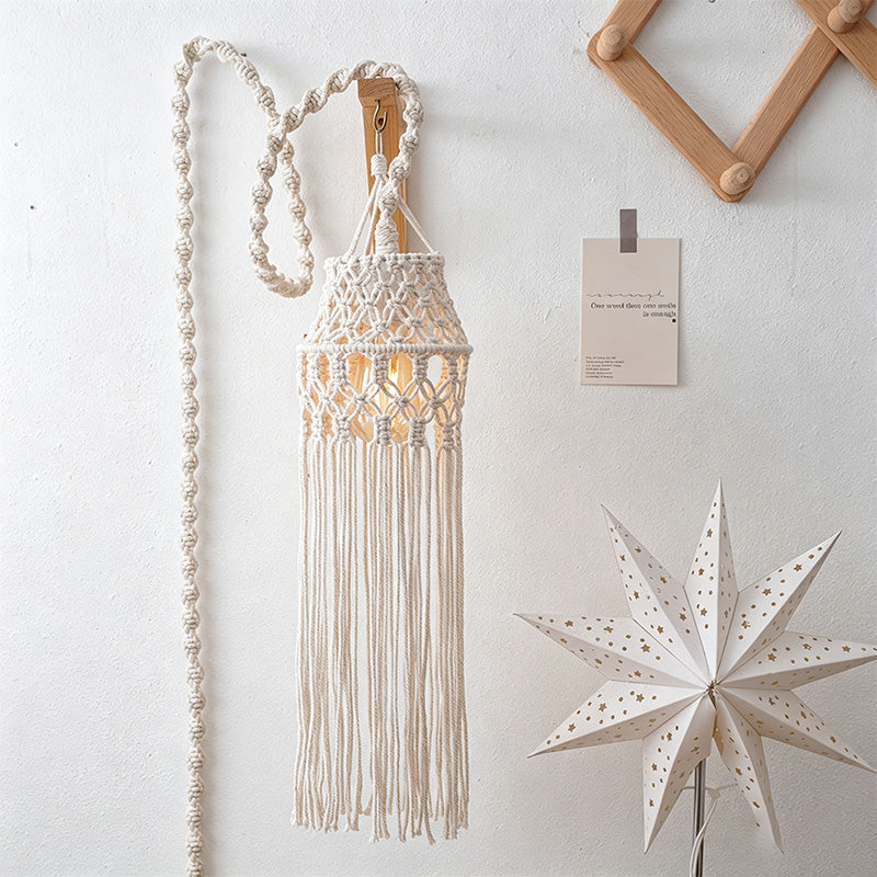 CouldNook Macrame Pendant Lampshade - Hanging Light Decor
