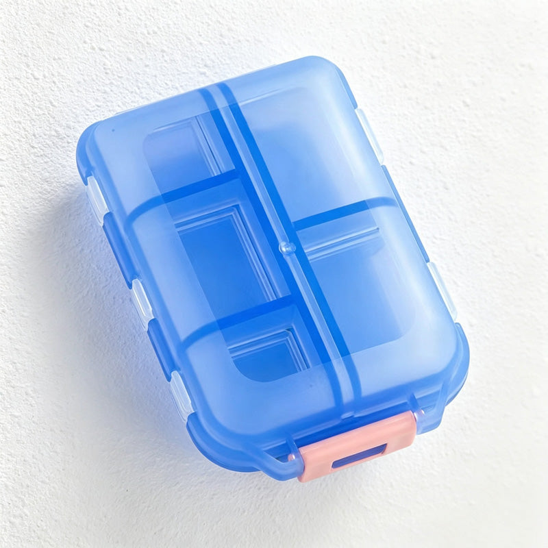 CouldNook Portable Folding Pill Organizer - Eight Clear Compartments