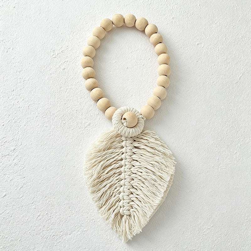 CouldNook Wood Bead Curtain Tieback - Tassel Drapery Holder