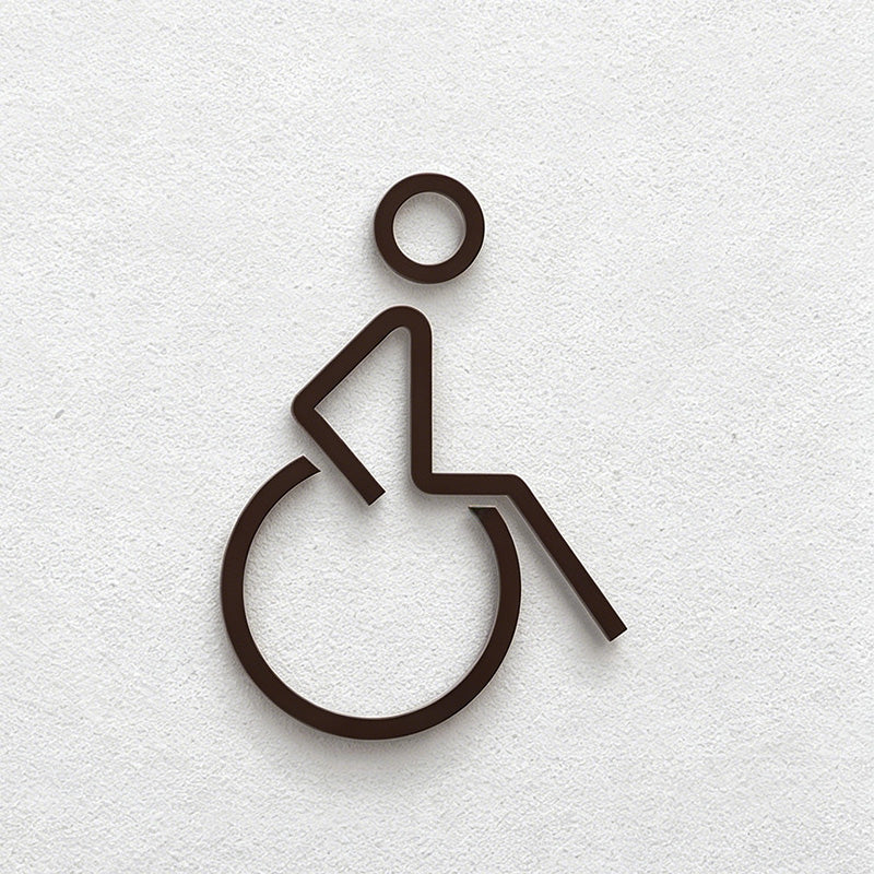 CouldNook Restroom Door Symbol Sign - Guest Room Marker