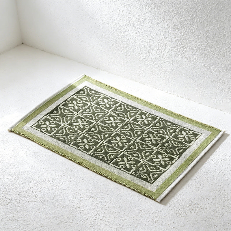 CouldNook Floral Faux Linen Table Runner - Dining Table Accent