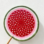 CouldNook Hand Crochet Round Hand Fan - Retro Chinese Style Woven Decor Fan
