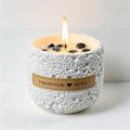 CouldNook Round Stone Look Candle - Gentle Display Piece