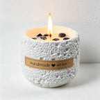 CouldNook Round Stone Look Candle - Gentle Display Piece
