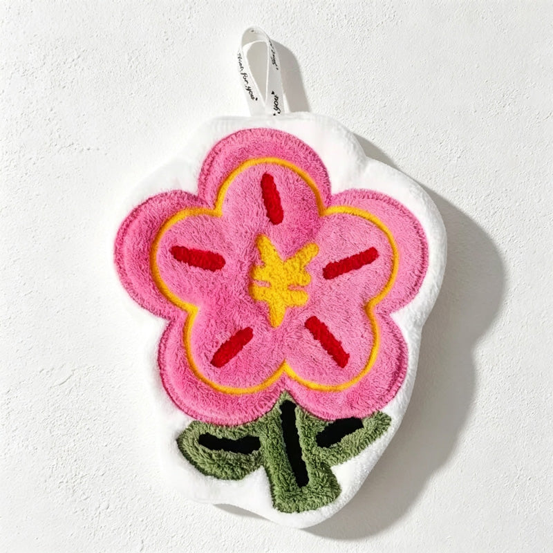 CouldNook Hanging Flower Shape Hanging Towel - Everyday Use Accent