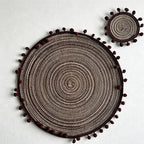 CouldNook Cotton Ball Woven Placemat - Aesthetic Luxe Table Mat
