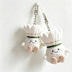 CouldNook Shuttlecock Plush Bag Charm - Sporty Display Accent