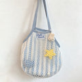 CouldNook Plaid Flower Shoulder Tote Bag - Soft Carry Accent