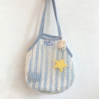 CouldNook Plaid Flower Shoulder Tote Bag - Soft Carry Accent