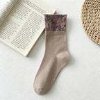 CouldNook Garden Pattern Crew Socks - Everyday Gift Accessory