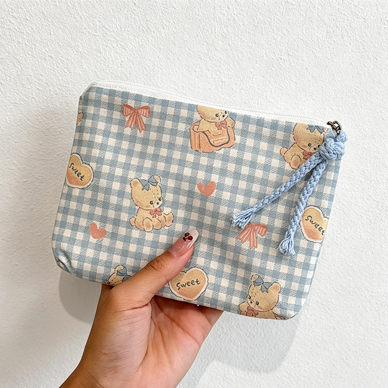 CouldNook Quilted Print Coin Pouch - Small Storage Accent