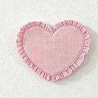 CouldNook Lace Heart Plaid Coaster - Aesthetic Fabric Accessory Mat