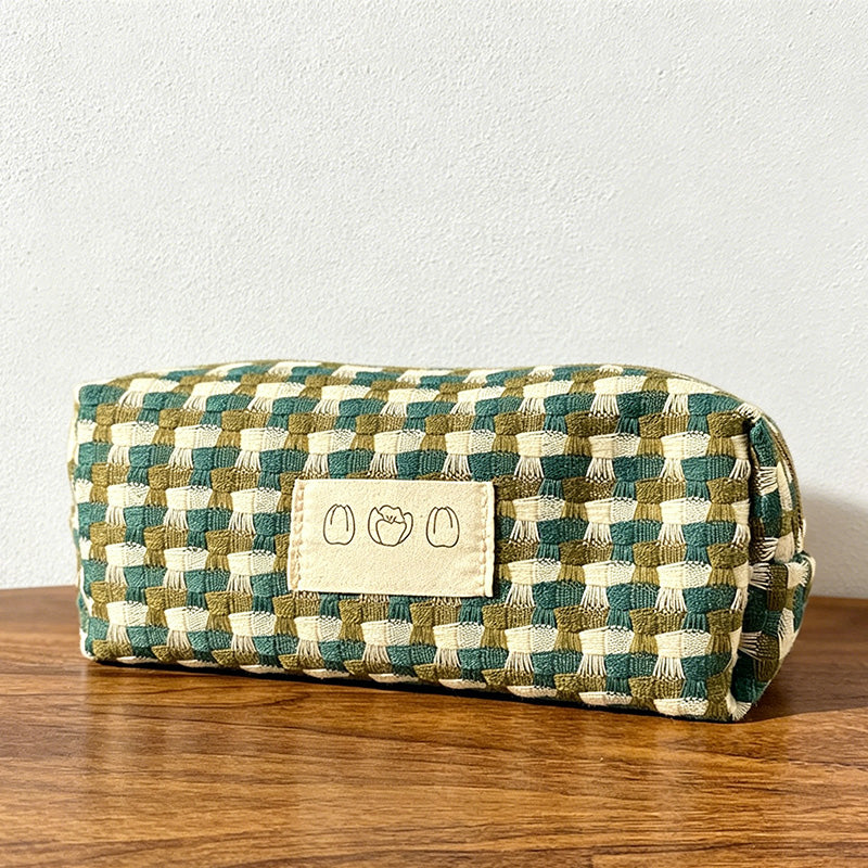 CouldNook Woven-Look Zip Storage Pouch - Desk and Travel Accent