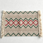 CouldNook Nordic Striped Table Mat - Aesthetic Contrast Color Placemat