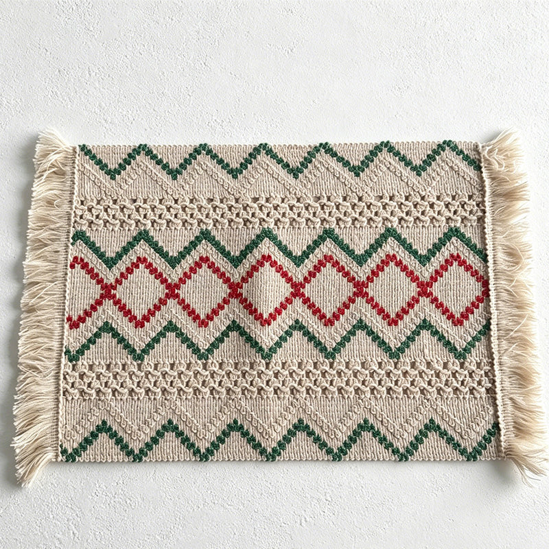 CouldNook Nordic Striped Table Mat - Aesthetic Contrast Color Placemat