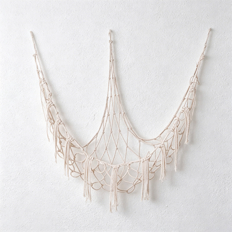 CouldNook Macrame Wall Storage Hammock - Room Organizer Decor