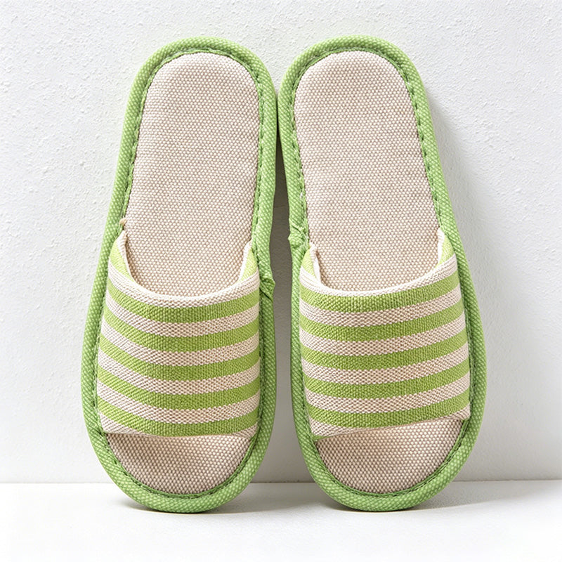CouldNook Woven Stripe Indoor Slide Slippers - Cozy Entryway Accent