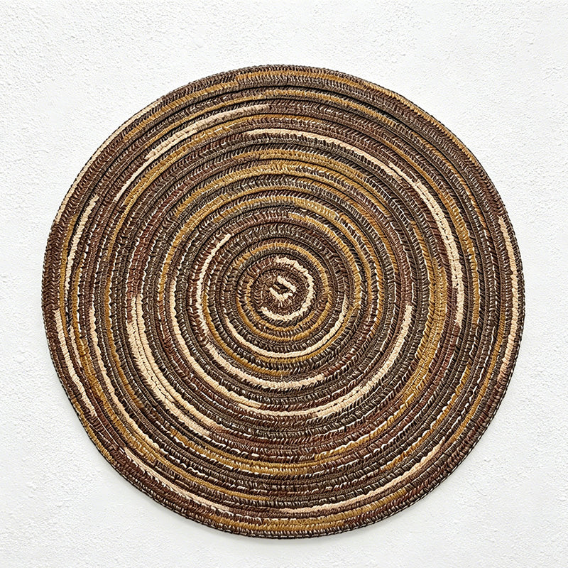 CouldNook Nordic Round Woven Placemat - Aesthetic Cotton Yarn Mat