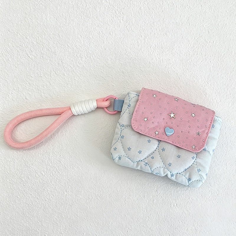 CouldNook Quilted Mini Snap Pouch - Earbud Storage Accent