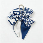 CouldNook 5.51'' Blue Series Pattern Bow Bag Charm - Handle Accent