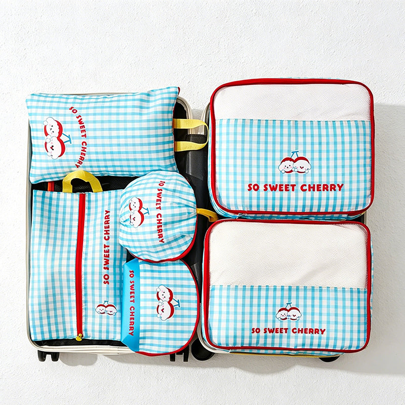 CouldNook Check Pattern Travel Storage Pouch - Dry Wet Helper