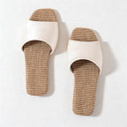 CouldNook Woven Look Contrast Footbed Home Slippers - Gentle Display Piece