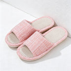 CouldNook Woven Straw-Look Open Toe Slippers - Natural Home Accent