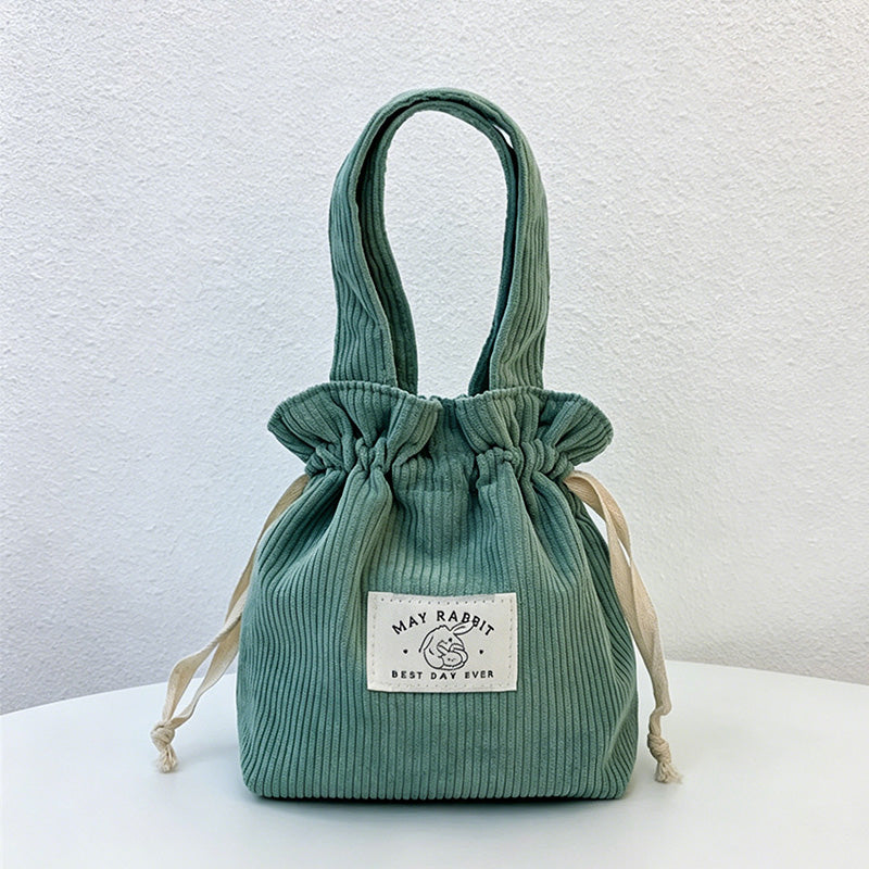 CouldNook Corduroy Mini Tote Cosmetic Bag - Vanity Carry Accent