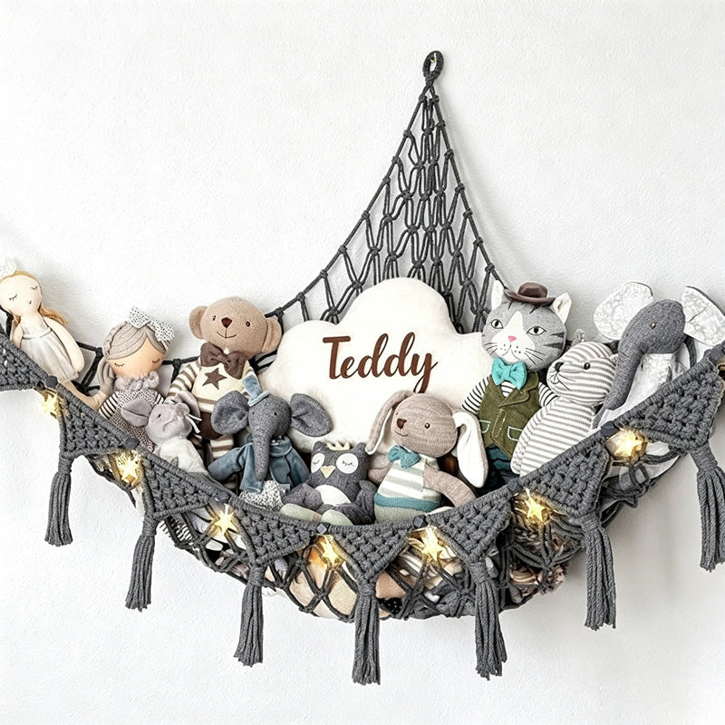 CouldNook Macrame Toy Hammock - Nursery Storage Decor
