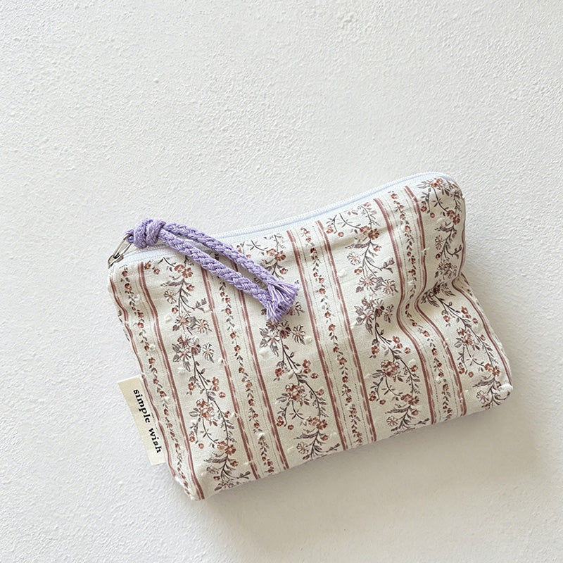 CouldNook Floral Drawstring Cosmetic Pouch - Vanity Storage Accent