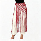 CouldNook Macrame Fringe Skirt Cover - Layered Decor Accent