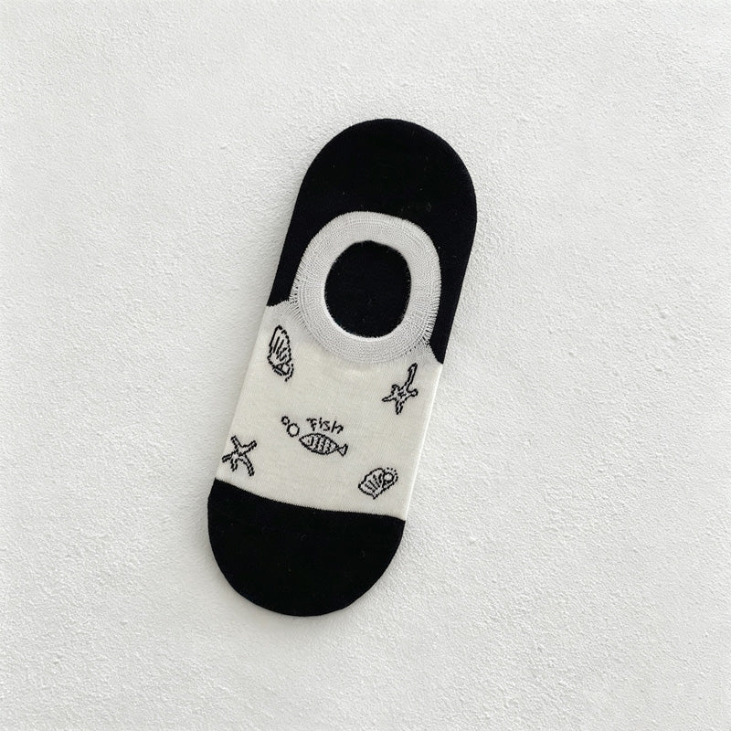 CouldNook Textured Motifs Patterned Socks - Simple Daily Essential