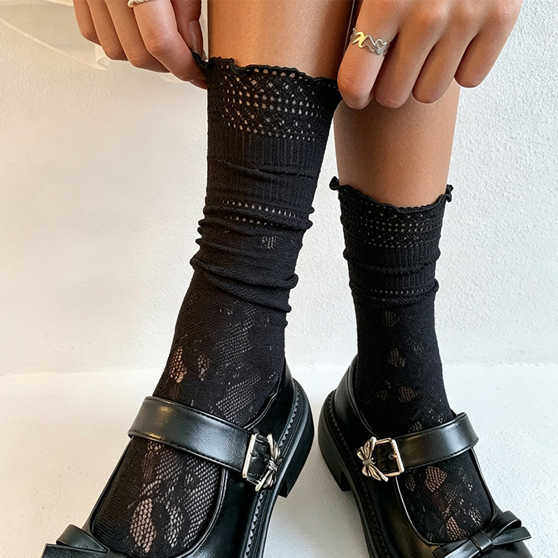 CouldNook Textured Socks Textured Hosiery - Everyday Use Accent