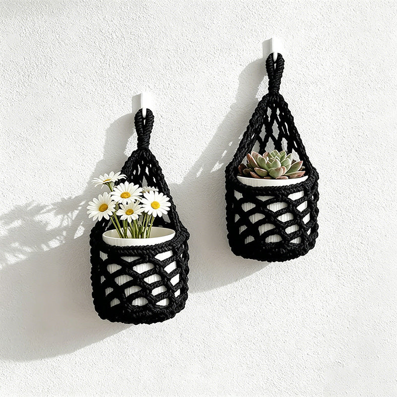 CouldNook Hanging Woven Storage Basket - Wall Plant Holder