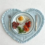 CouldNook Lace Heart Large Placemat - Aesthetic Fabric Table Decor