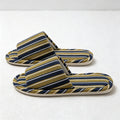 CouldNook Vertical Stripe Open Toe Slippers - Easy Indoor Accent