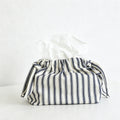 CouldNook Minimalist Striped Tissue Box - Aesthetic Fabric Storage Bag